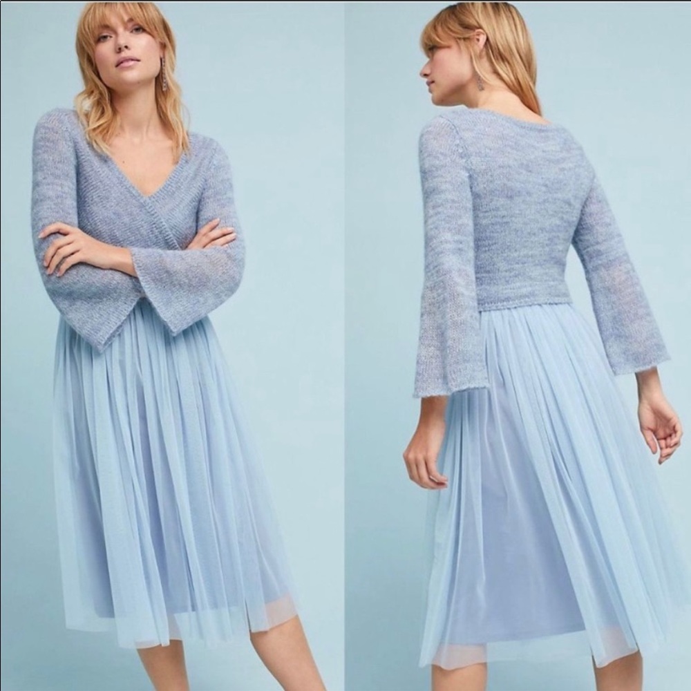 Anthropologie - Maeve periwinkle midi dress